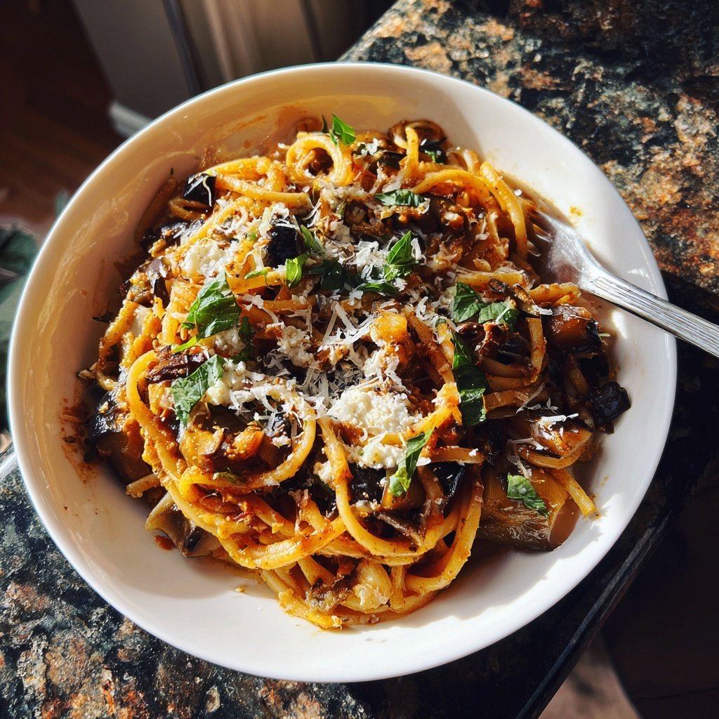 Internationale Küche Italienische Pasta alla Norma