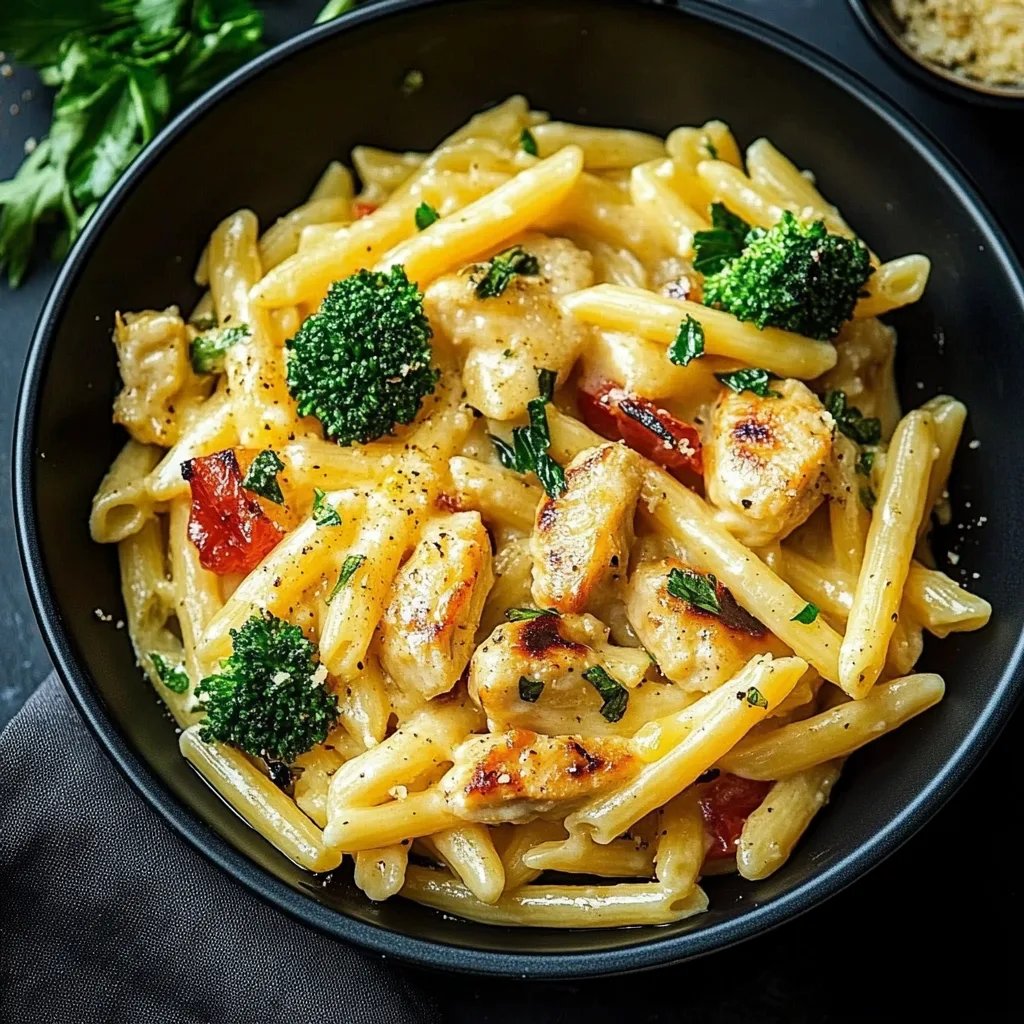 Schnelle Brokkoli-Hähnchen-Pasta