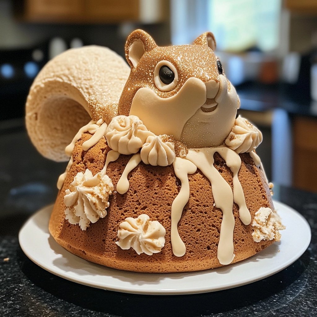 Eichhörnchen Kuchen Modelliert Paso a Paso