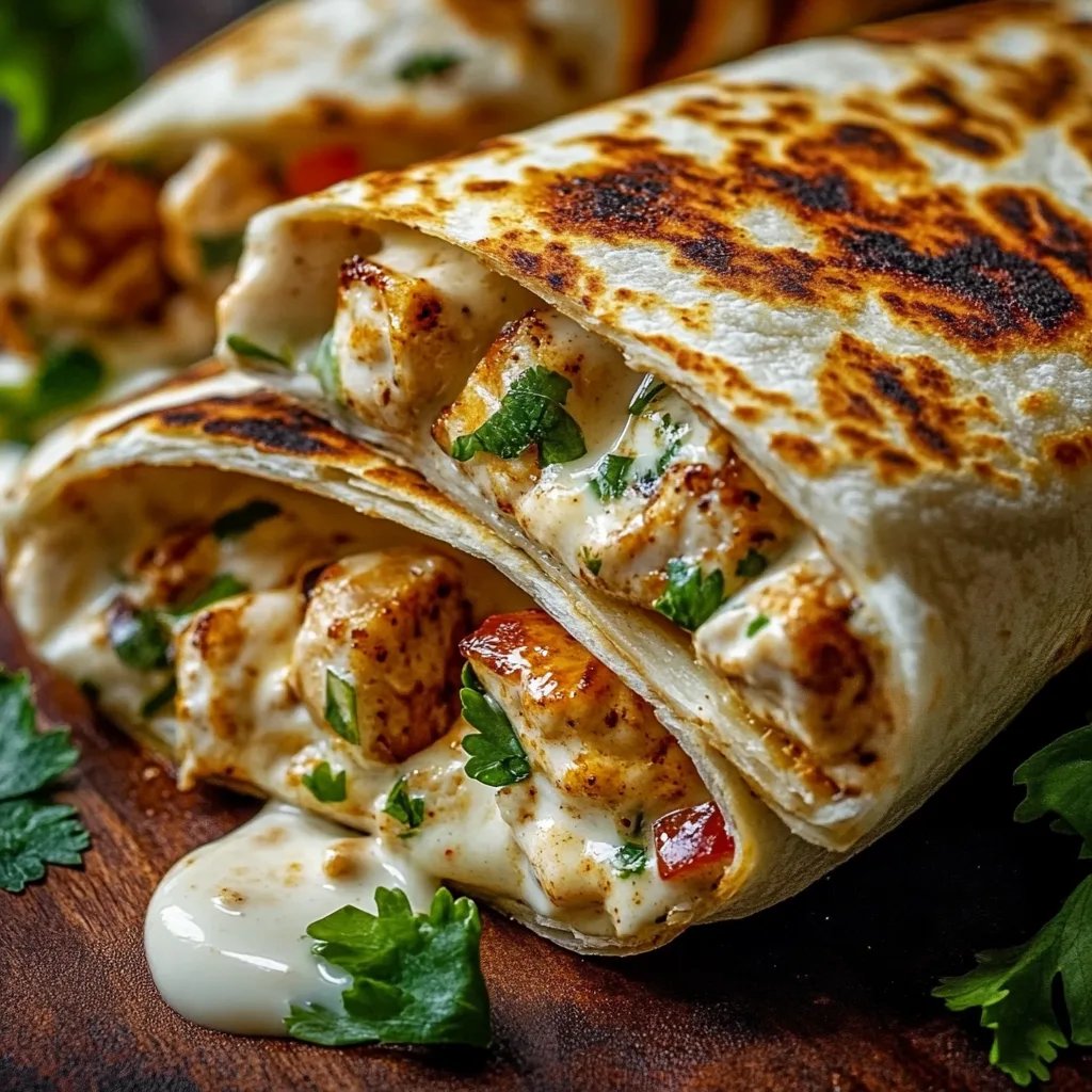 Cheesy Garlic Chicken Wraps – Die ultimative Geschmacksexplosion!