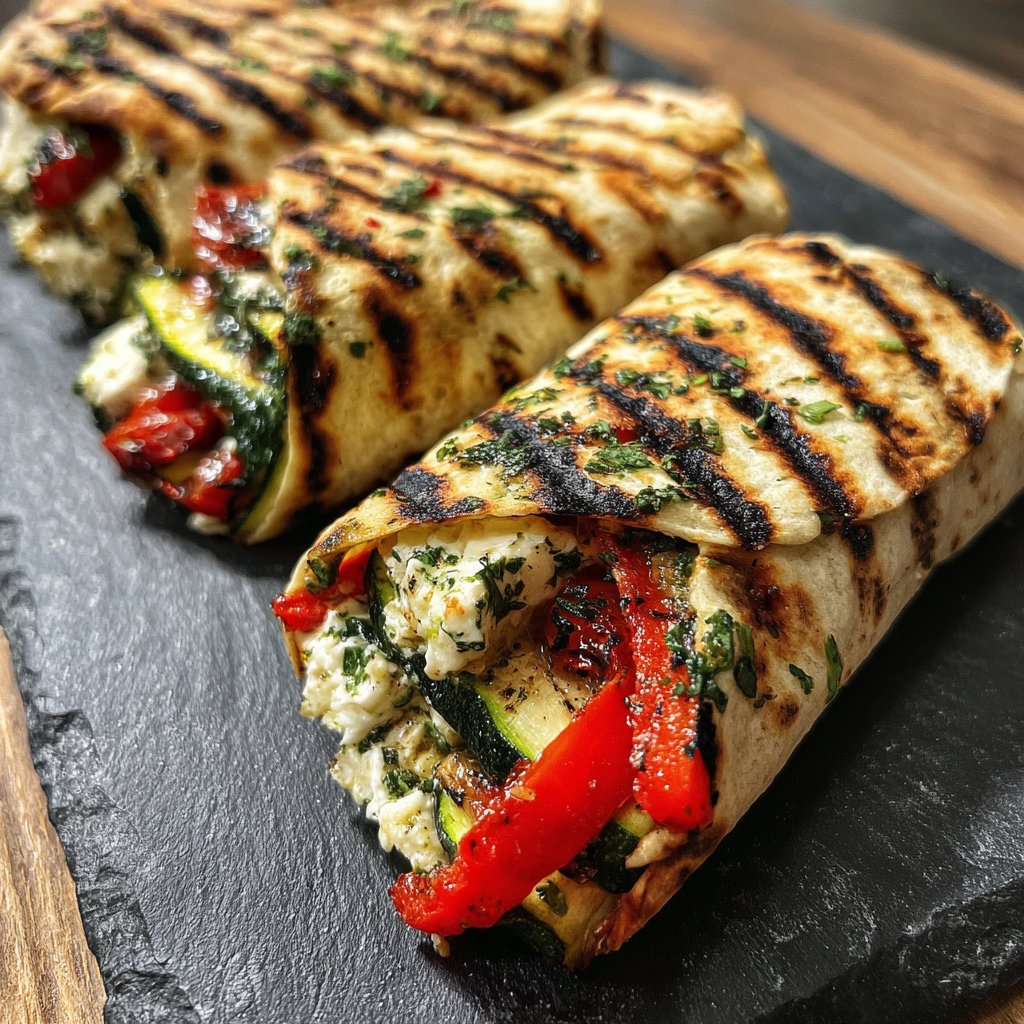 Wraps mit gegrillter Zucchini