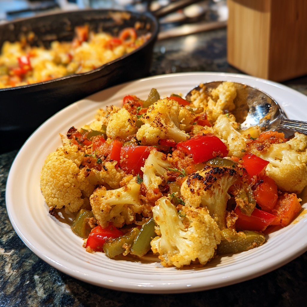 Blumenkohl Pfanne Mit Paprika