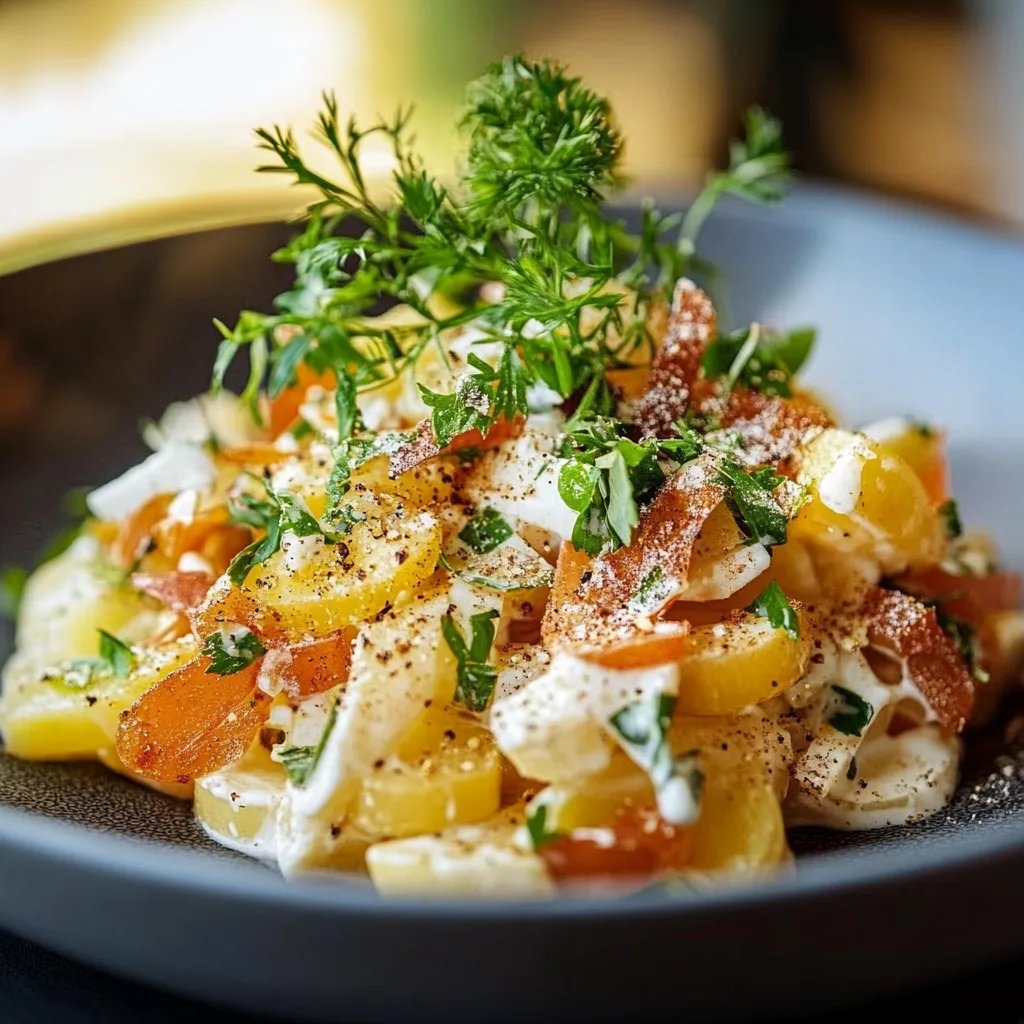 Krosser Kartoffelsalat mit Senf-Dressing