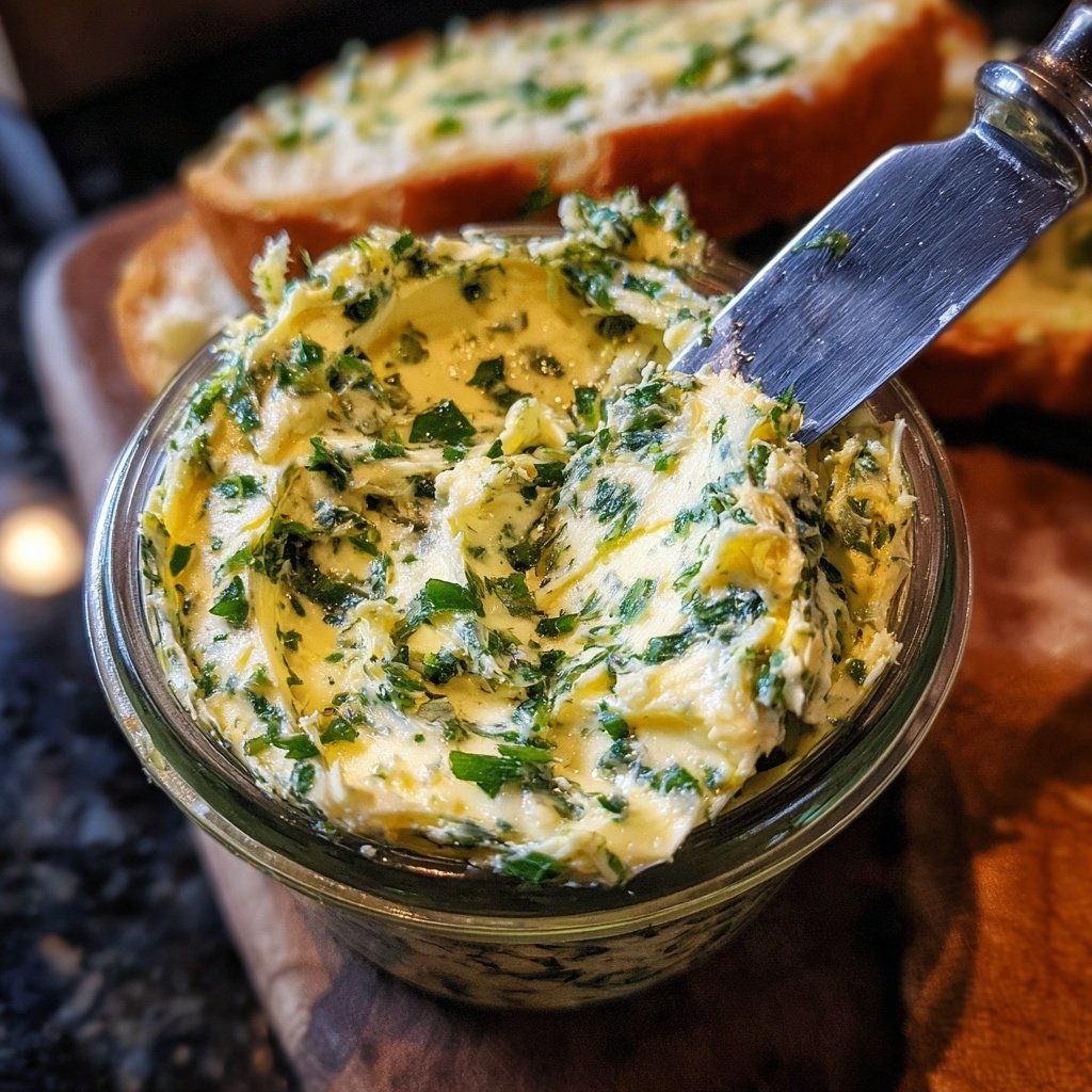 Hausgemachte Kräuterbutter Für Baguette